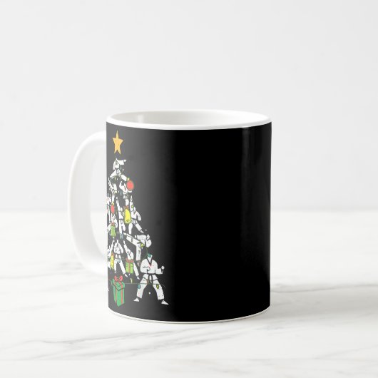 Taekwondo Christmas Tree Xmas Martial Arts Karate Kaffeetasse (Vorderseite Links)