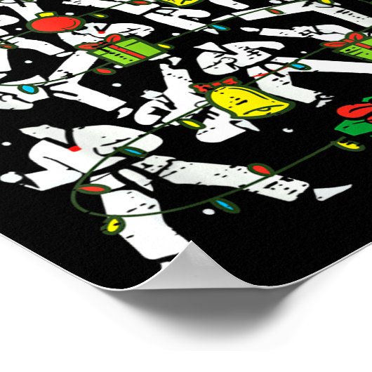 Taekwondo Christmas Tree Xmas Martial Arts Karate  Poster (Ecke)