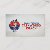 Taekwondo Coach - Taegeuk und Hangul Symbol Visitenkarte (Vorderseite)