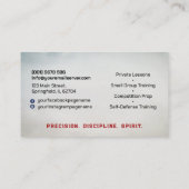 Taekwondo Coach - Taegeuk und Hangul Symbol Visitenkarte (Rückseite)