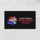 Taekwondo Coach - Taegeuk und Hangul Symbol Visitenkarte (Vorderseite)