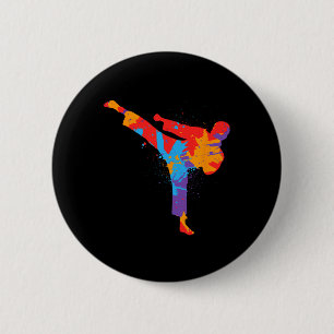 Taekwondo Colorful Martial Arts Kinder Jungen und Button