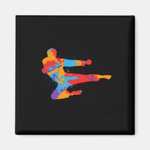 Taekwondo Colorful Martial Arts Men Kids Boys Kara Magnet