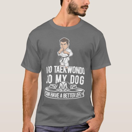 Taekwondo Dog witzig T-Shirt (Vorderseite)