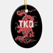 Taekwondo-Drache-Verzierung Keramikornament (Hinten)
