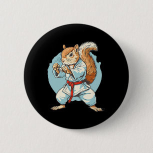 Taekwondo Eichhörnchen Kung Fu Kickboxen Karate Ma Button