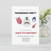 Taekwondo-Einladung Einladung (Stehend Vorderseite)