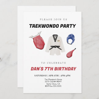 Taekwondo-Einladung Einladung