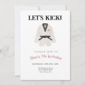 Taekwondo-Einladung zum Geburtstag Einladung (Vorderseite)