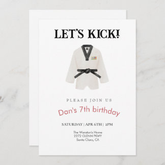 Taekwondo-Einladung zum Geburtstag Einladung