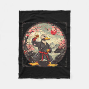 Taekwondo Ente Kirschblüten Mma Mount Fuji Fleecedecke