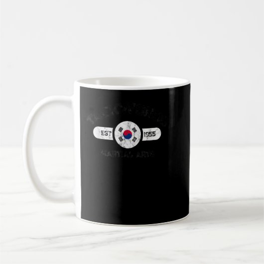 Taekwondo Etablished 1955 Tae Kwon Do Martial Art Kaffeetasse (Links)
