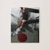 Taekwondo Fighter Tighting Belt Puzzle (Vertikal)