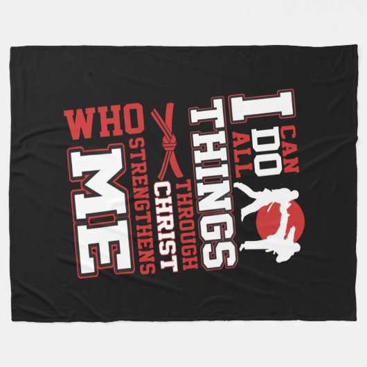 Taekwondo Fleecedecke (Vorderseite (Horizontal))