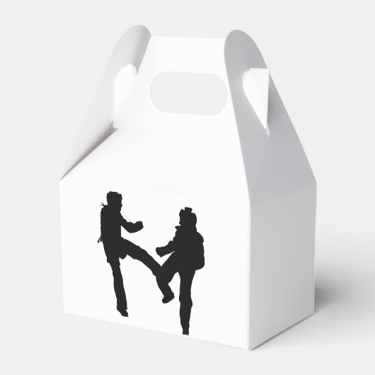 Taekwondo Gable Favor Box Geschenkschachtel (Rückseite)