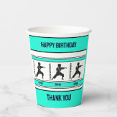 Taekwondo Geburtstagsgeschenk, Taekwondo Girl Play Pappbecher (Rückseite)