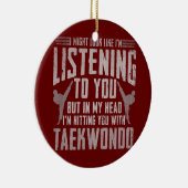 Taekwondo Geschenke für Jungen Mädchen Erwachsene  Keramik Ornament (Rechts)