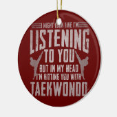 Taekwondo Geschenke für Jungen Mädchen Erwachsene  Keramik Ornament (Links)