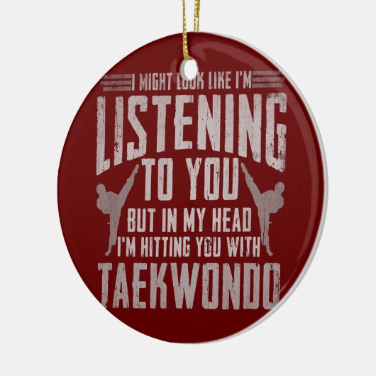 Taekwondo Geschenke für Jungen Mädchen Erwachsene Keramik Ornament (Links)