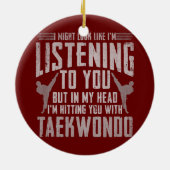 Taekwondo Geschenke für Jungen Mädchen Erwachsene  Keramik Ornament (Hinten)