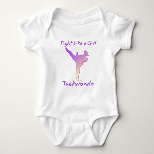 Taekwondo Girl Baby Strampler (Vorderseite)