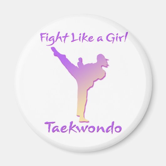 Taekwondo Girl Magnet (Vorne)