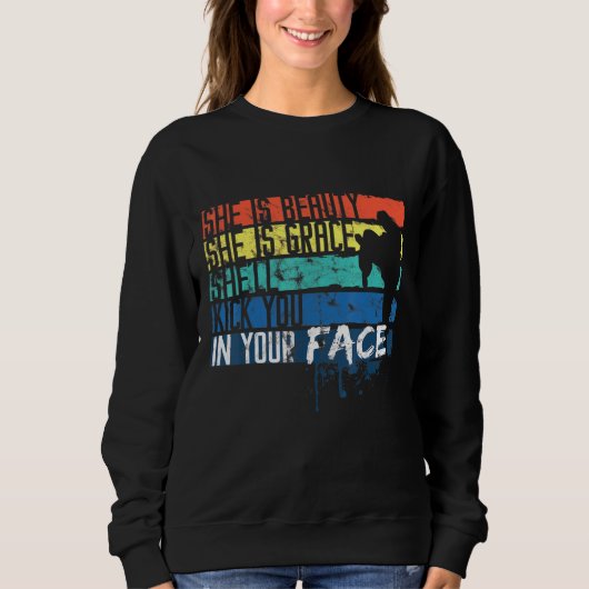 Taekwondo Girl Spaß Quote für Lehrer Sweatshirt (Vorderseite)