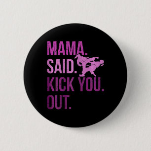 Taekwondo Girls Kids Karate Martial Arts Button