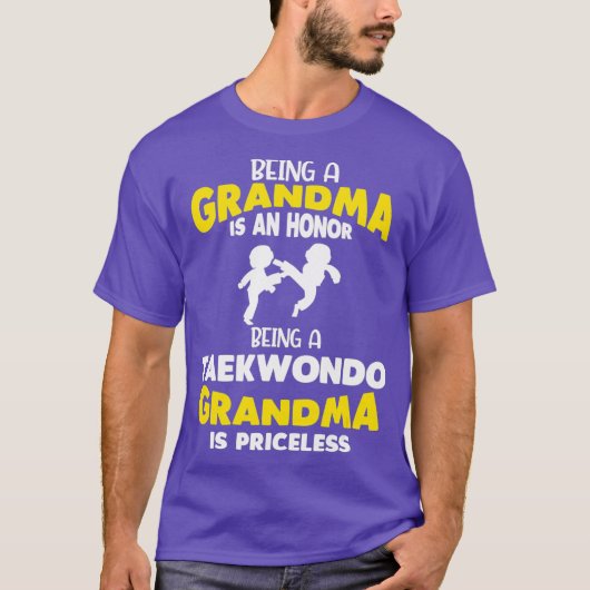 Taekwondo Grandma Funny Martial Arts T-Shirt (Vorderseite)