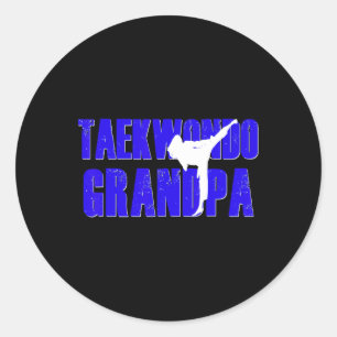 Taekwondo Grandpa Papa Shirt Tae Kwon Do Girl Gran Runder Aufkleber