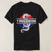 Taekwondo Graphic TKD 5 Tenets Asian Dragon Premiu T-Shirt (Design vorne)