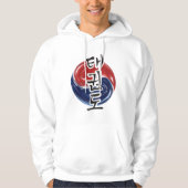 Taekwondo Hangul with Korean Flag Brush Symbol Hoodie (Vorderseite)