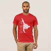Taekwondo High Kick with Vertical Hangul T-Shirt (Vorne ganz)