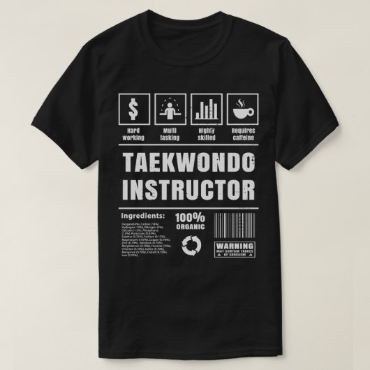 Taekwondo Instructor Trainer Sensei Geschenk Einzi T-Shirt (Design vorne)