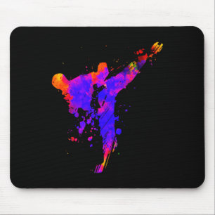 Taekwondo Jiu Jitsu Paint Spritzers Kids Jujitsu J Mousepad