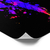 Taekwondo Jiu Jitsu Paint Spritzers Kids Jujitsu J Poster (Ecke)