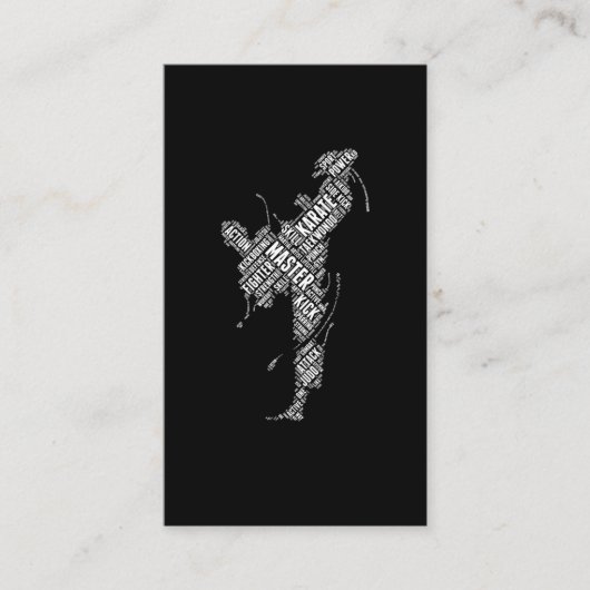 Taekwondo Judo Karate Fighter Martial Arts Visitenkarte (Vorderseite)