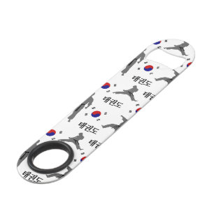 Taekwondo Kämpfer Kampfsport 태권도 Südkorea Flagge Speed Flaschenöffner