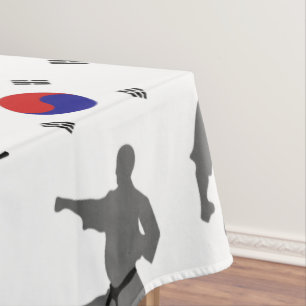 Taekwondo Kampfkunst 태 권 Südkoreanische Flagg Tischdecke
