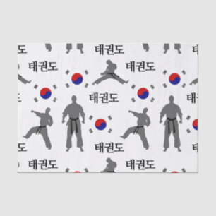 Taekwondo Kampfkunst 태 권 Südkoreanische Flagge Seidenpapier