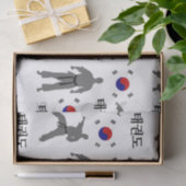 Taekwondo Kampfkunst 태 권 Südkoreanische Flagge Seidenpapier (Geschenk)