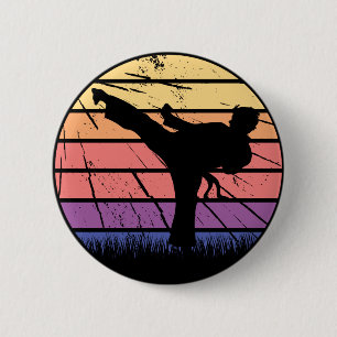 Taekwondo Kampfsportmeister Schwarzgrad-Design Button