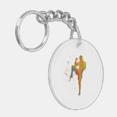 Taekwondo-karate en acuarela schlüsselanhänger (Vorderseite links)