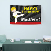 Taekwondo-Karate-Gelb-Gurt-blonder Banner (Messeveranstaltung)