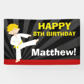 Taekwondo-Karate-Gelb-Gurt-blonder Banner (Horizontal)