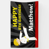 Taekwondo-Karate-Gelb-Gurt-blonder Banner (Vertikal)