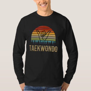 Taekwondo Karate Hand Vintag Sunset Marina Art T-Shirt