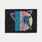 Taekwondo Karate Retro Ausdauer Fleecedecke (Vorderseite (Horizontal))