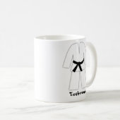 Taekwondo-Karate-schwarzer Gürtel Kaffeetasse (VorderseiteRechts)