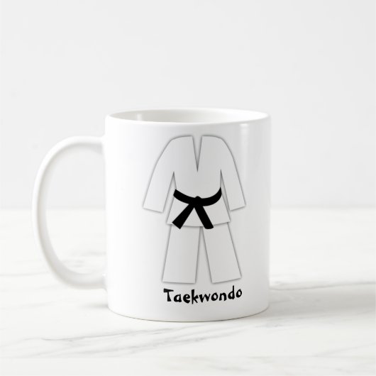 Taekwondo-Karate-schwarzer Gürtel Kaffeetasse (Links)
